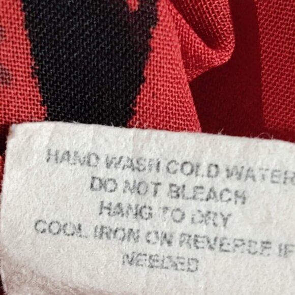 Vintage Cha Cha Vente Sheer High Low Blouse Women's Size Medium Red Sheer - Picture 8 of 8